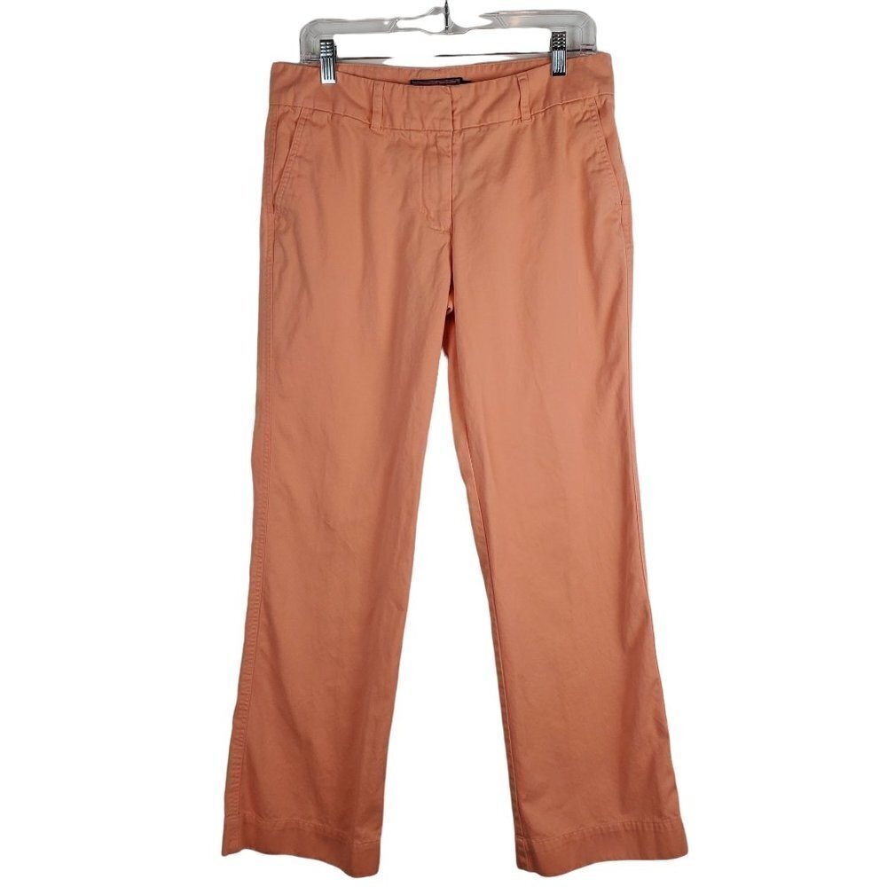 Vineyard Vines 8 Orange Cotton wide leg Trousers dress Chino pants